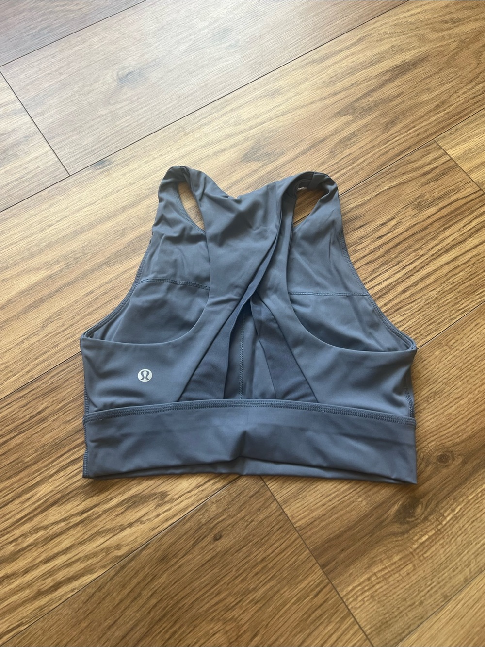 Lululemon Women’s High-Neck Cross Back Athletic Sports Bra in Slate Blue